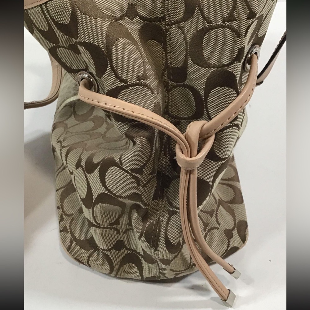 Women’s Coach Brown and Tan Signature Tote With Snake Print - Picture 6 of 6